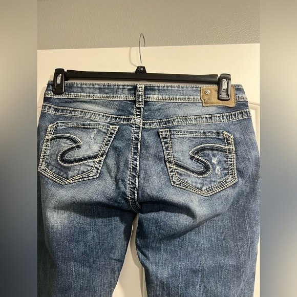 Women’s silver jeans boyfriend distressed 29/29 - Picture 3 of 12